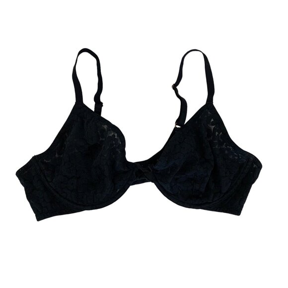 Savage 38C Black Lace Bra Sheer Lingerie Romantic Intimates - Picture 1 of 5
